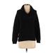 Lands' End Pullover Sweater: Black Color Block Tops - Women's Size Small