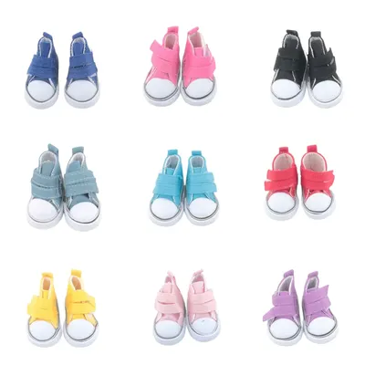 5cm 1/6 BJD scarpe da bambola scarpe fatte a mano per bambole Mini Sneakers di tela scarpe Casual di moda accessori per bambole fai da te giocattoli regalo