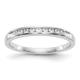 14ct White Gold 9 stone 1/5 Weight Carat Round Diamond Channel Band Size N 1/20 Jewelry Gifts for Women