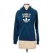 Adidas Pullover Hoodie: Blue Graphic Tops - Women's Size X-Small