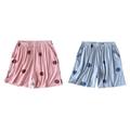 LApooh Women'S 2 Pack Pyjama Shorts, Soft Modal Pyjama Polka Dots Sleep Shorts Stretchy Pyjama Pants With Pockets, Lightweight Summer Shorts Homewear For Women,Pink And Blue,L