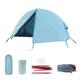 HEIBTENY Double Layers Camping Sleeping Bed Tent with Mesh Inner Tent, Lightweight Outdoor Tent Protection with Storage Bag, 210D Camping Tent (Blue)