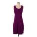 FELICITY & COCO Cocktail Dress Scoop Neck Sleeveless: Purple Print Dresses - Women's Size Small