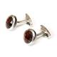 Cufflinks for Men Brown Crystal Round Casual Formal Dress Shirt Cuff Links Button for Gifts (D Light Grey)
