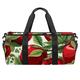 DragonBtu Carry On Luggage Duffel Bag - Spacious and Versatile Travel Bag -Fruits with Leaf