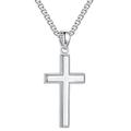 Ursteel 925 Sterling Silver Cross Pendant Cross Necklace for Men, Mens Cross Necklace 18K Gold Plated Silver Black Box Chain Necklace for Men Women Girls 16 18 20 22 Inch Cross Necklace, Stainless