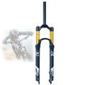 ZECHAO Lightweight Alloy Air Bike Suspension Fork,26 27.5 29in Stroke 140mm with Travel Circle 1-1/8" Mountain/XC/AM/FR Bicycle Cycling (Color : Straight Manual Lock, Size : 29inch)