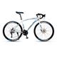 TiLLOw Road Bike 21/24/27/30 Speed, 700C Wheels, Adult Bicycle, Men's And Women Road Bicycle Racing, Shock Absorbing (Color : White-blue, Size : 21-SPEED_40MM)