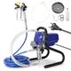 High Pressure Airless Sprayer 750W Electric Paint Spraying Machine with 10m Hose, 6000PSI Wall Paint Sprayer with Pressure Gauge,1.2L/min Paint Spray Gun for Home Exterior Interior DIY Painting blue