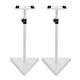 Speaker Stands For Studio Monitors White Height Adjustable Pair