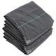 Harbour Housewares 1x Black 4m x 25m 110gsm Weed Control Membrane - Heavy-Duty Plastic Garden Fabric Grass Ground Cover Liner Barrier Sheet Roll