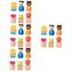 SAFIGLE 4 Sets Screw Toy Toys Building Blocks Kids Toy Kids Accessory Interactive Kids Playing Busy Board Sensory Toy for Toddlers Learning Toy Animal Wooden Nut Child