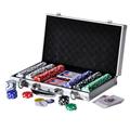 CONTINUE Poker Chips Set,300PCS Poker Set with Aluminum Travel Case,Casino Chips Set for Poker Game,11.5 Gram Poker Chips Set for Texas Holdem Blackjack Gambling