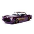 For:Die-Cast Automobiles For:1:24 Violet Chari 1957 Muscle Scale Die Cast Alloy Cat Girl And Model Car Metal Car Collectible Decorations