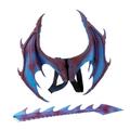 FAVOMOTO Cosplay Accessory For Cosplay Wings Cosplay Artificial Wing and Animal Roleplay Wing Cosplay Dragon Wings Dragon Cosplay Costumes Tail Dragon Costume Clothing Halloween Child