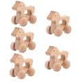 Vaguelly 5pcs Baby Toys Toy Toddlers Toys Baby Grasp Training Toy Stroller for Infant Stroller Toys Infant Grasping Toys Baby Push Walkers Woody Toy Wooden Car Gift Preschool