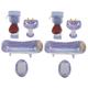SAFIGLE 2 Sets Bathing Necessities Holder Ornaments Faucets for Bath Sinks Tiny Furniture Doll House Toilet Micro Toys Bath Accessories Dollhouse Adornment Sink Tub Decorate Mini Ceramics