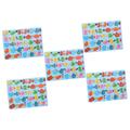 Toyvian 5 Sets wooden puzzle for kids children education plaything boards Toy preschool logic wood puzzle toy grabbing Three-dimensional puzzle Wood number toddler puzzle Jigsaw