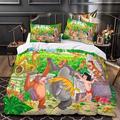 CcacHe Jungle Book Duvet Cover Set 3D Animation Bedding Boys and Girls, Children's Bed Sheet, Bedding Sets 135 x 200 cm + Pillowcases 80 x 80 (03.200 x 200 + 75 x 50 x 2)