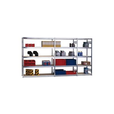 PROREGAL Weitspannregal FALKE | Heavy-Duty | Grundregal | HxBxT 300x87x50cm | 7 Ebenen | Fachlast 350kg | Verzinkt Image