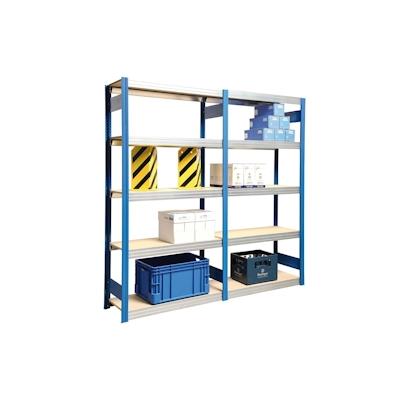 PROREGAL Weitspannregal FALKE | Medium-Duty | Grundregal | HxBxT 250x100x30cm | 6 Ebenen | Fachlast 250kg | Feuerrot Image