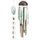 88Craft Bambuy Bamboo Wind Chime 45" Flower Hand Painting for Those Looking for Art and Relaxing Items for Their Home Outdoor - Great as a Gift or for Your Patio, Porch, Garden Backyard