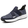 ZHENSI Men's Cycling Shoes Flat Mountain Bike Shoes Slip-On Casual Riding Sneakers,Blue,9.5 UK