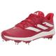 adidas Men's Adizero Afterburner 9 Cleats Sneaker, Team Power Red/White/Vivid Red, 9