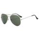 DOYEFZQC sunglasses mens New Sunglasse Woman Alloy Frame Mirror Sun Glasses Female Male Eyewear For Men-Silver Dark Green