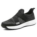 ZHENSI Men's Cycling Shoes Flat Mountain Bike Shoes Slip-On Casual Riding Sneakers,Black,9.5 UK