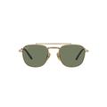 Ray-Ban Rb8258 Frank Ii Titanium Aviator Sunglasses, Gold/Green, 54 mm