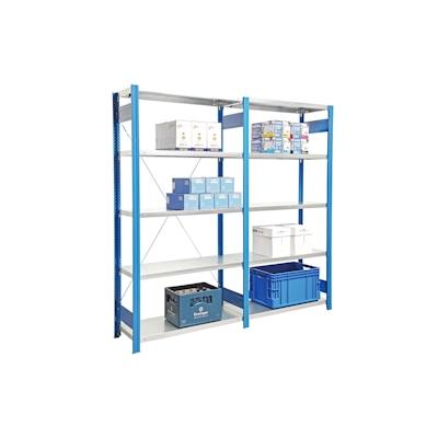 PROREGAL Fachbodenregal FALKE | Light-Duty | Grundregal | HxBxT 300x100x50cm | 7 Ebenen | Fachlast 150kg | Einseitig nutzbar | Rahmen Resedagrün Image