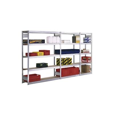 PROREGAL Weitspannregal FALKE | Medium-Duty | Grundregal | HxBxT 200x87x40cm | 5 Ebenen | Fachlast 250kg | Verzinkt Image