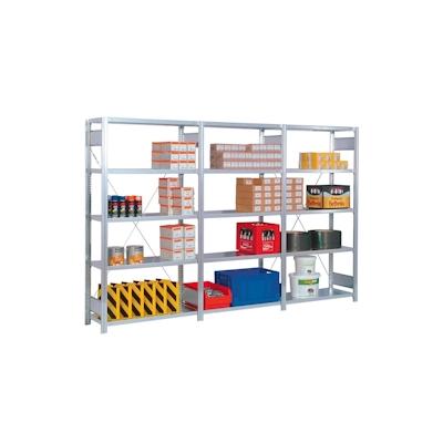 PROREGAL Fachbodenregal FALKE | Medium-Duty | Grundregal | HxBxT 300x87x40cm | 7 Ebenen | Fachlast 250kg | Einseitig nutzbar | Verzinkt Image