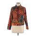 Coldwater Creek Jacket: Orange Print Jackets & Outerwear - Women's Size Medium Petite