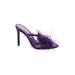 Zara Heels: Purple Solid Shoes - Women's Size 37 - Open Toe