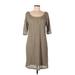 Banana Republic Heritage Collection Casual Dress - Shift: Gray Jacquard Dresses - Women's Size 12