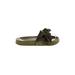 Fenty Puma by Rihanna Sandals: Green Solid Shoes - Women's Size 5 1/2 - Open Toe