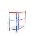 PROREGAL Schwerlastregal BABY METAL SHARK | HxBxT 90x80x40cm | Fachlast 180kg | Blau-Orange | Regal Standregal Werkstattregal Lagerregal