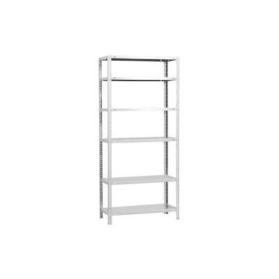 PROREGAL Schraubregal PANDA TALL | HxBxT 200x100x40cm | 6 Fachböden | Fachlast 100kg | Weiß | Regal Standregal Aufbewahrungsregal Image