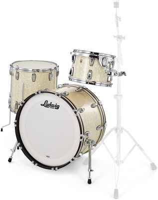 Ludwig Legacy Mahogany Fab V.White