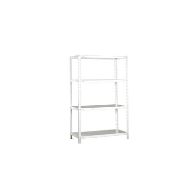 PROREGAL Schraubregal PANDA MID | HxBxT 150x80x40cm | Fachlast 100kg | Weiß | Regal Standregal Werkstattregal Lagerregal Kellerregal Image