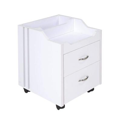 J&A Pedi Cart Pedicart Drawer Trolley for Pedicure Chair Spa Nail Salon, White - N/A