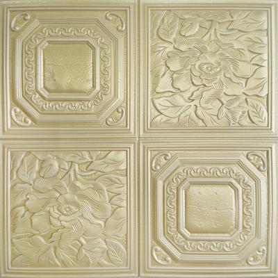 Dundee Deco Green Gold Wood PE Foam 3D Wall Panels, Decorative Wall Paneling