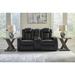 Signature Design by Ashley Caveman Den Midnight Power Reclining Loveseat with Console - 75" W x 42" D x 42" H