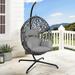 Outdoor Swing Egg Chair with Stand 350lbs Hanging Egg Basket Chairs