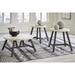 Signature Design by Ashley Fladona White/Black Table (Set of 3) - 34"W x 34"D x 17"H