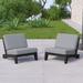 Wood Outdoor Sectional Furniture 2 Seat Armless Patio Sofa