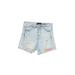 Kendall & Kylie Denim Shorts: Blue Solid Bottoms - Women's Size 1 - Light Wash