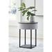 Signature Design by Ashley Sethlen Gray/Black Accent Table - 18"W x 18"D x 22"H